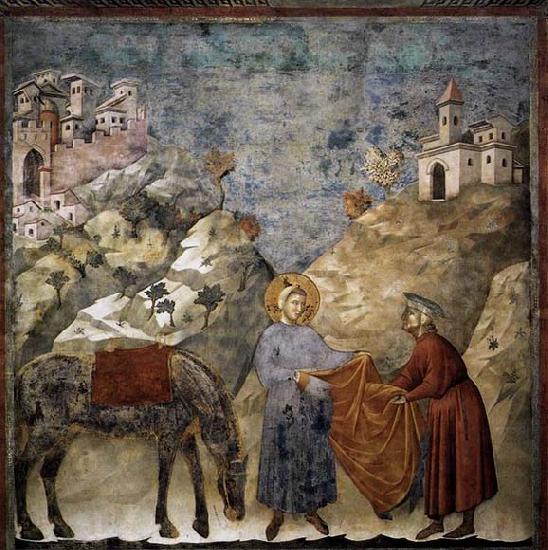 GIOTTO di Bondone St Francis Giving his Mantle to a Poor Man